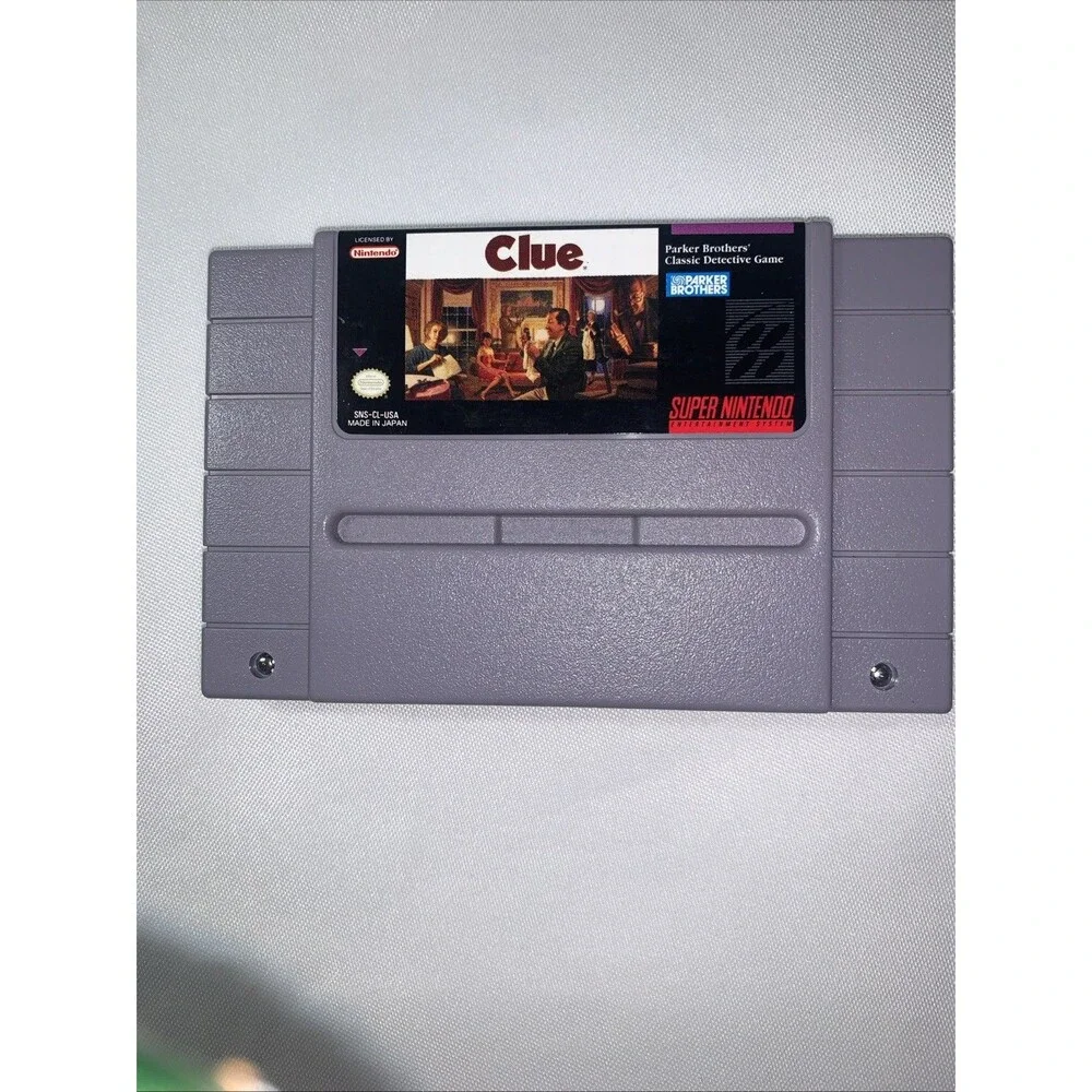 Vintage Video Game Clue SNES CIB Super Nintendo Game Cartridge